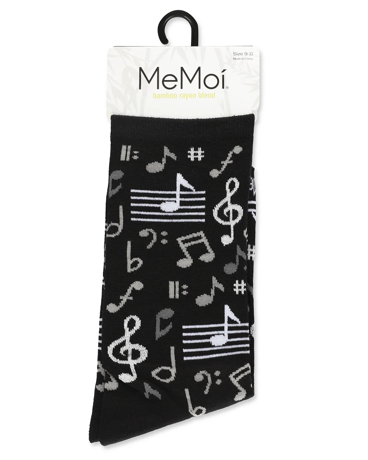 Musical Notes Bamboo Blend Crew Sock – Image 6