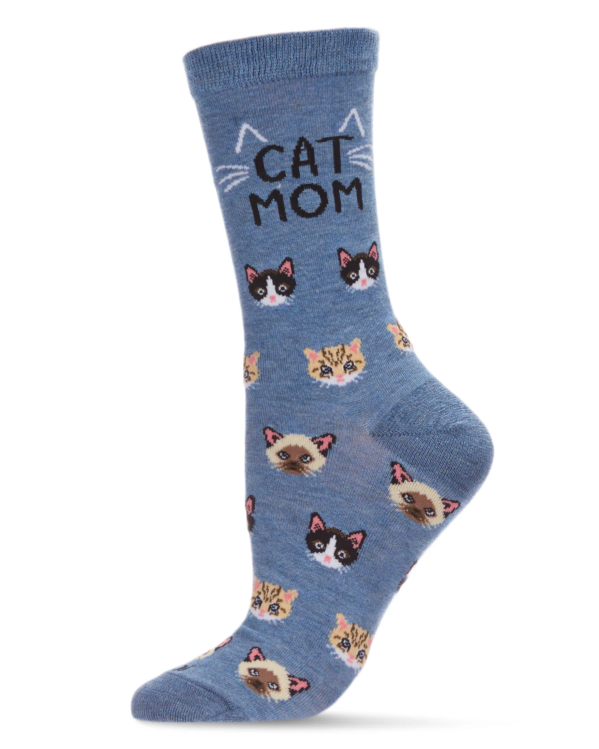 Cat Mom Bamboo Blend Crew Socks – Image 2