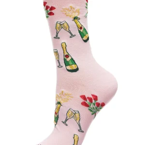 Champagne Celebration Bamboo Blend Crew Socks