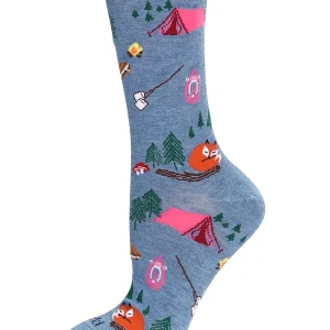 Women's Camping Trip Bamboo Crew Socks