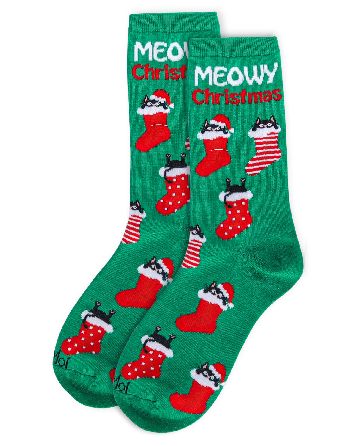 Women's Meowy Christmas Holiday Crew Socks – Image 4