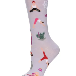 Women's Yoga Rayon From Bamboo Crew Socks