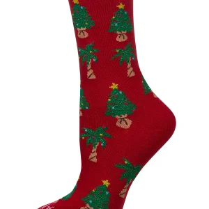 Women's Tree Paradise Holiday Crew Socks