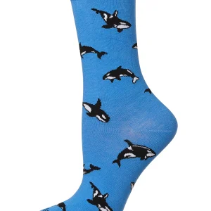 Women's Whales Rayon From Bamboo Crew Socks