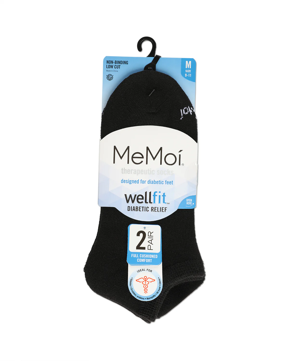 2 pair Unisex Diabetic Full Cushion Low Cut Socks – Image 7