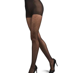 Women's Petite Point Dot Pattern Sheer Fashion Tights
