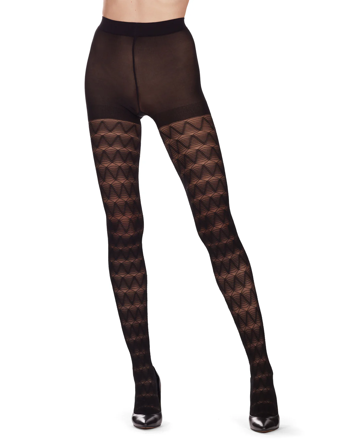 Ride That Wave Graphic Semi-Sheer Tights – Image 3