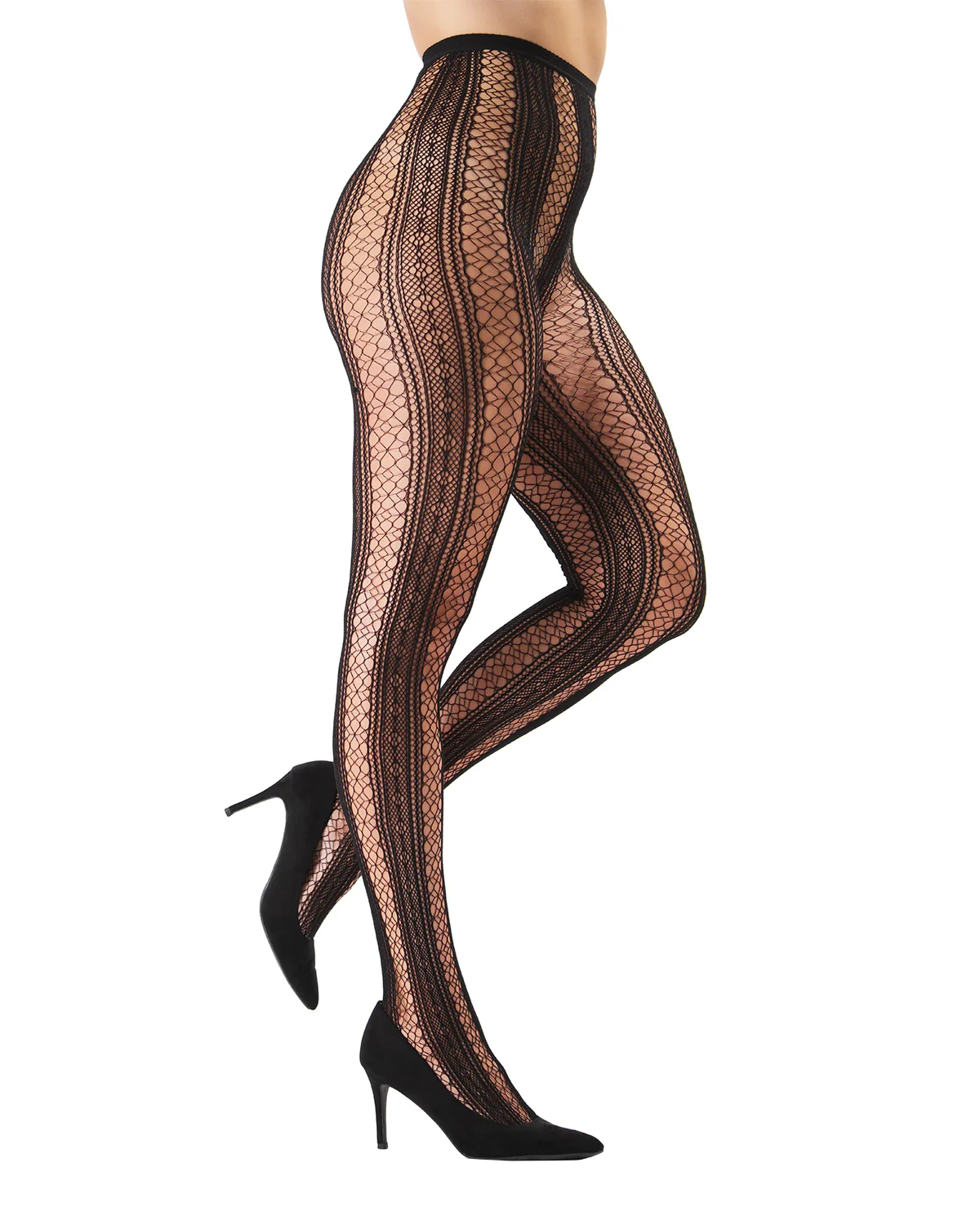 Epic Stripe Glamour Fishnet Tights