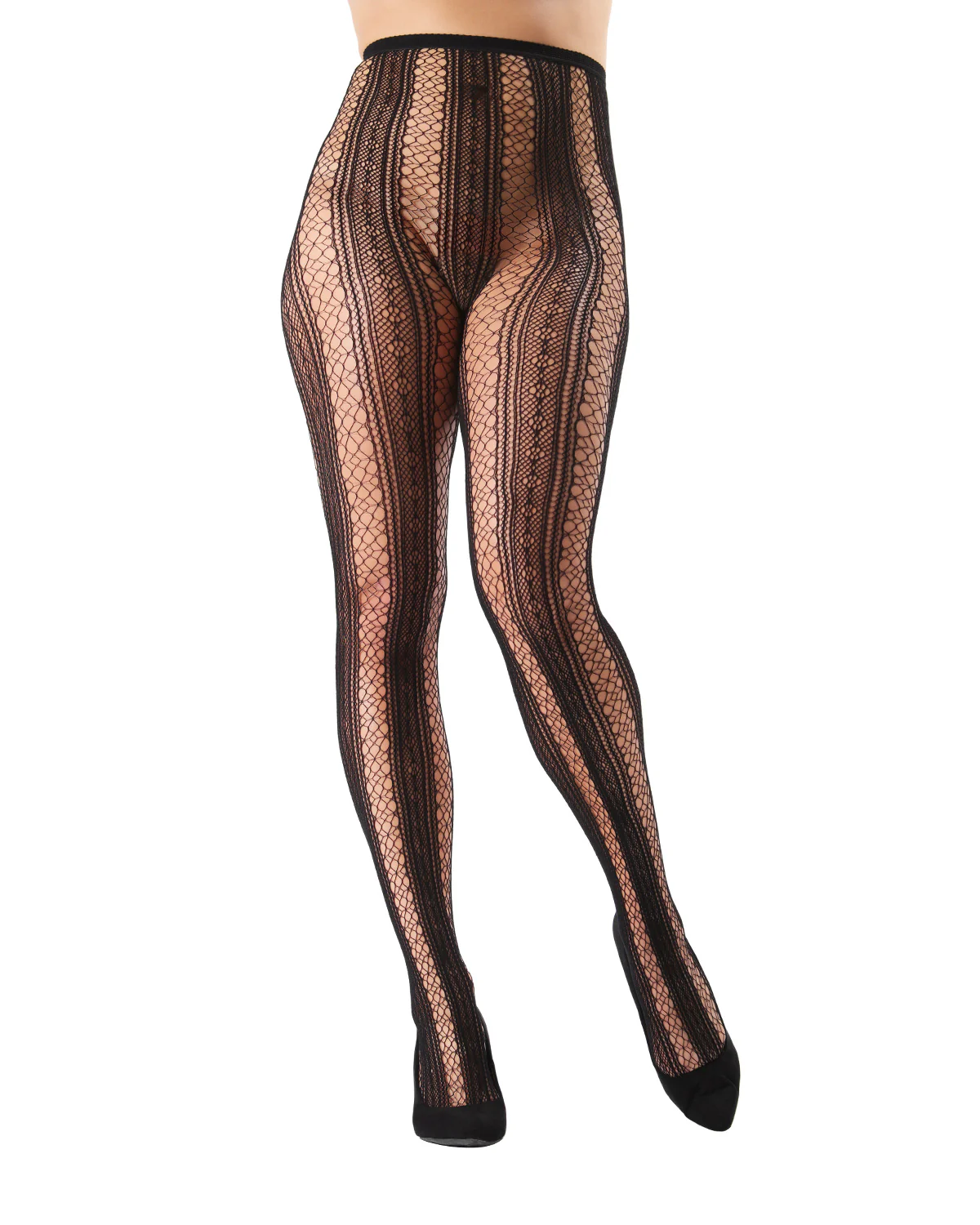 Epic Stripe Glamour Fishnet Tights – Image 3