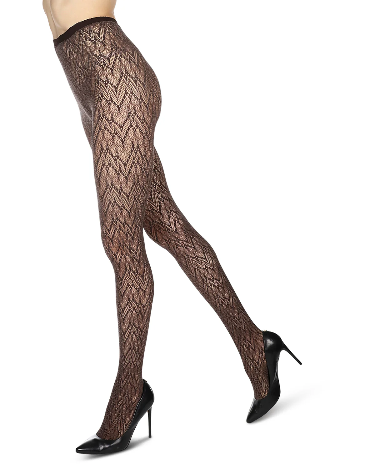 Women's Glacier Two Toned Nylon Net Tights – Image 9
