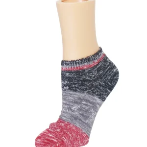 Space Block Low-Cut Cotton Blend Workout Socks