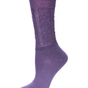 Women's Delicate Flake Embroidered Crew Socks