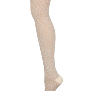Women's Cotton Blend Diamond-Pattern Sweater Tights