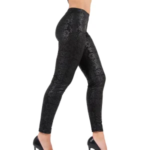 Chic & Elegant Glossy Floral Ornate Damask Leggings
