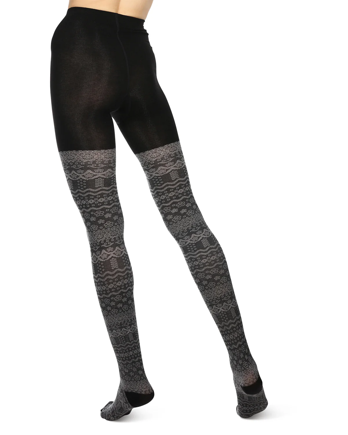Fair Isle Frost Cotton Blend Sweater Tights – Image 7