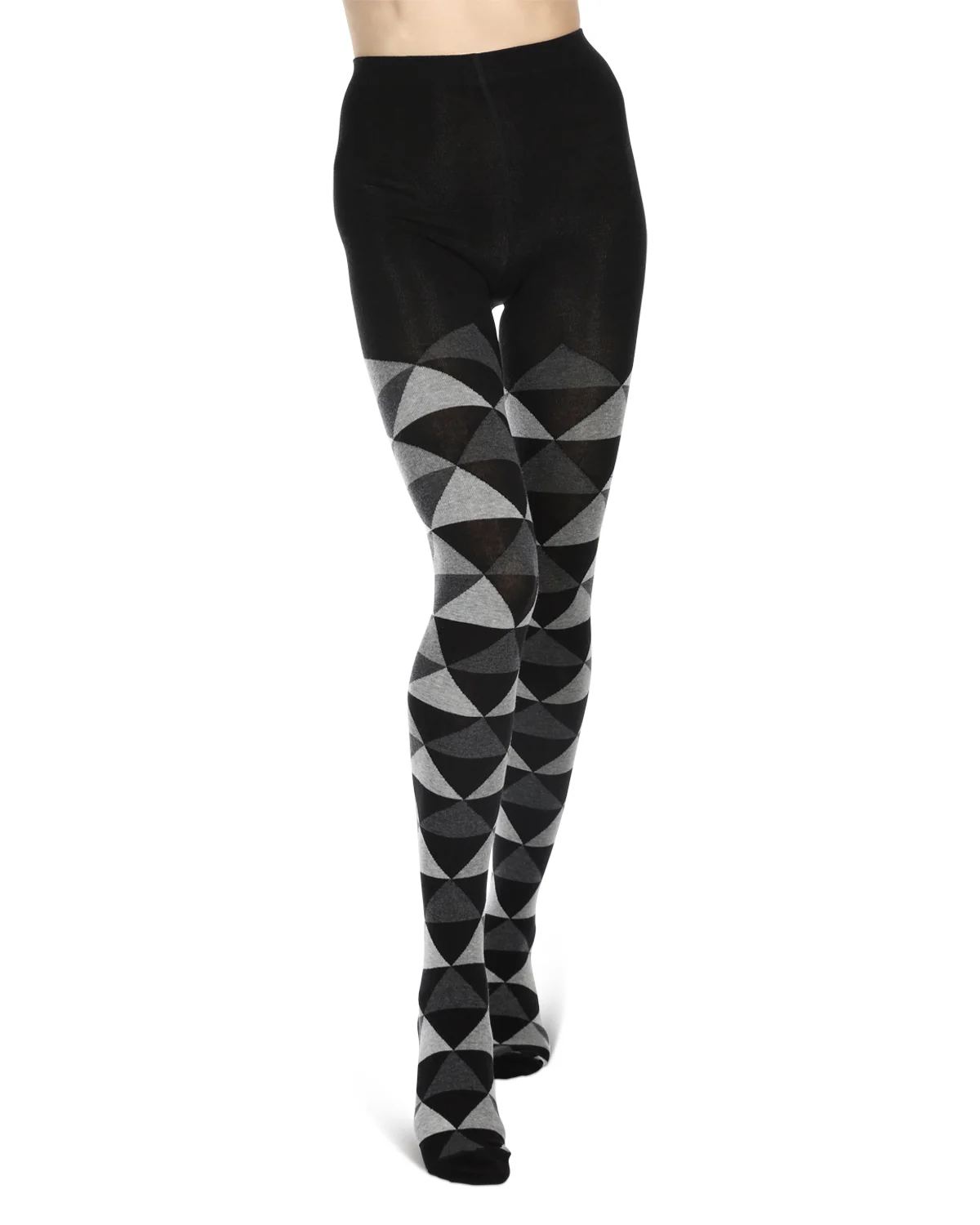 Triangular Cotton Blend Sweater Tights – Image 9