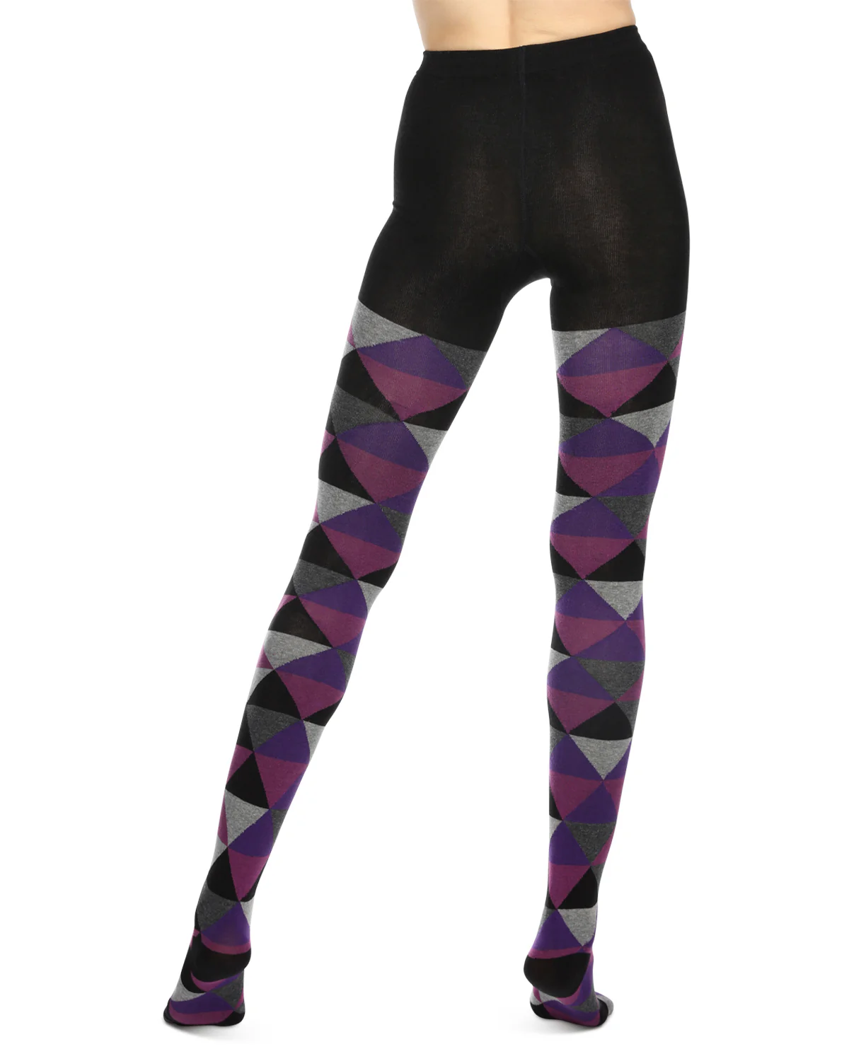 Triangular Cotton Blend Sweater Tights – Image 7