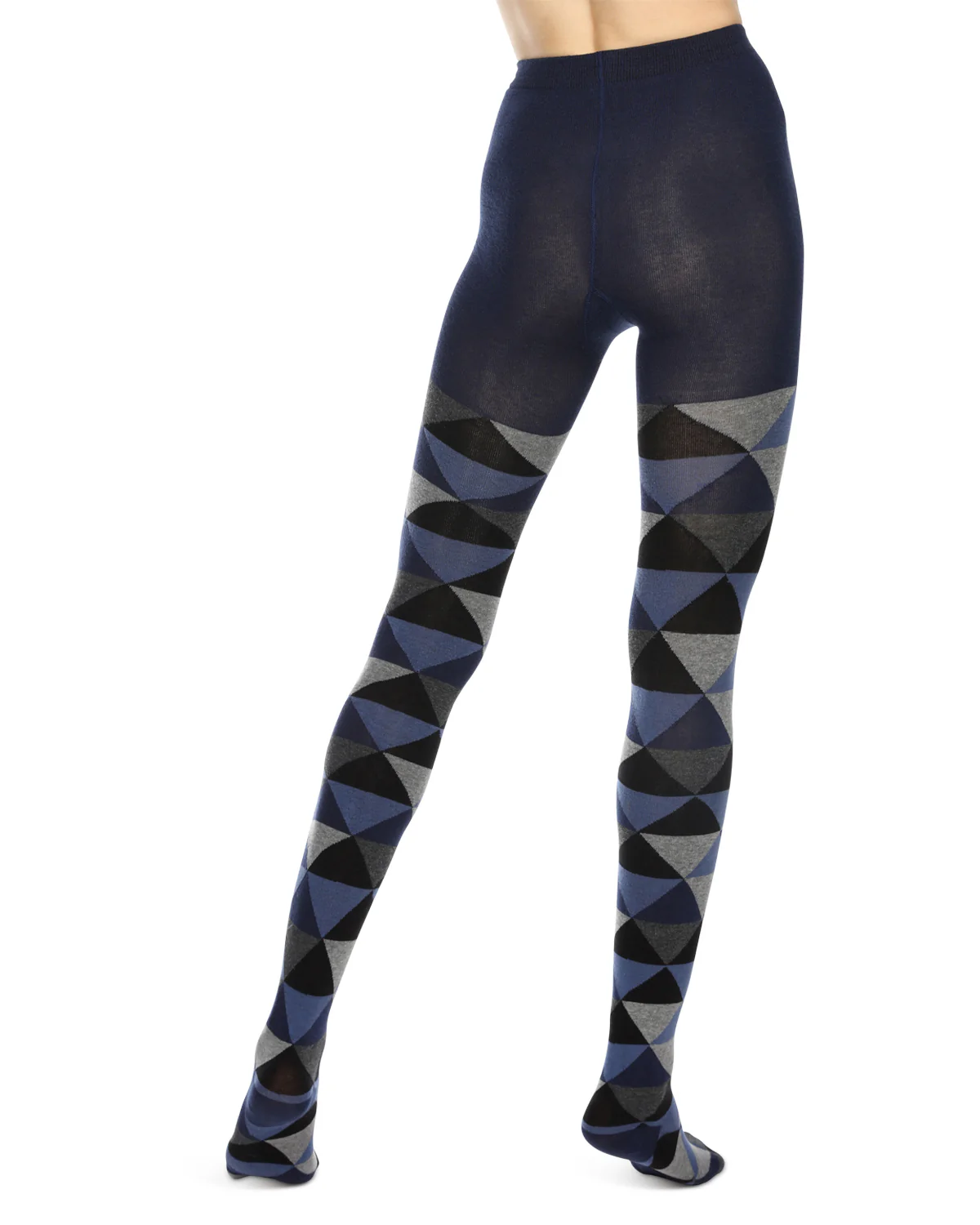 Triangular Cotton Blend Sweater Tights – Image 8