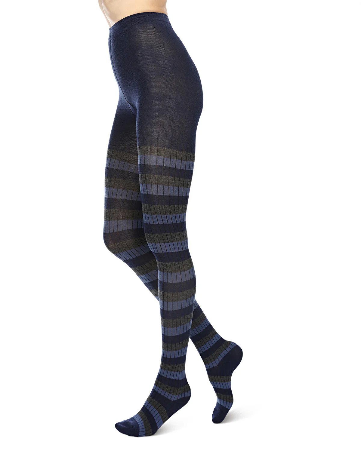 Colored Stripes Cotton Blend Sweater Tights – Image 4