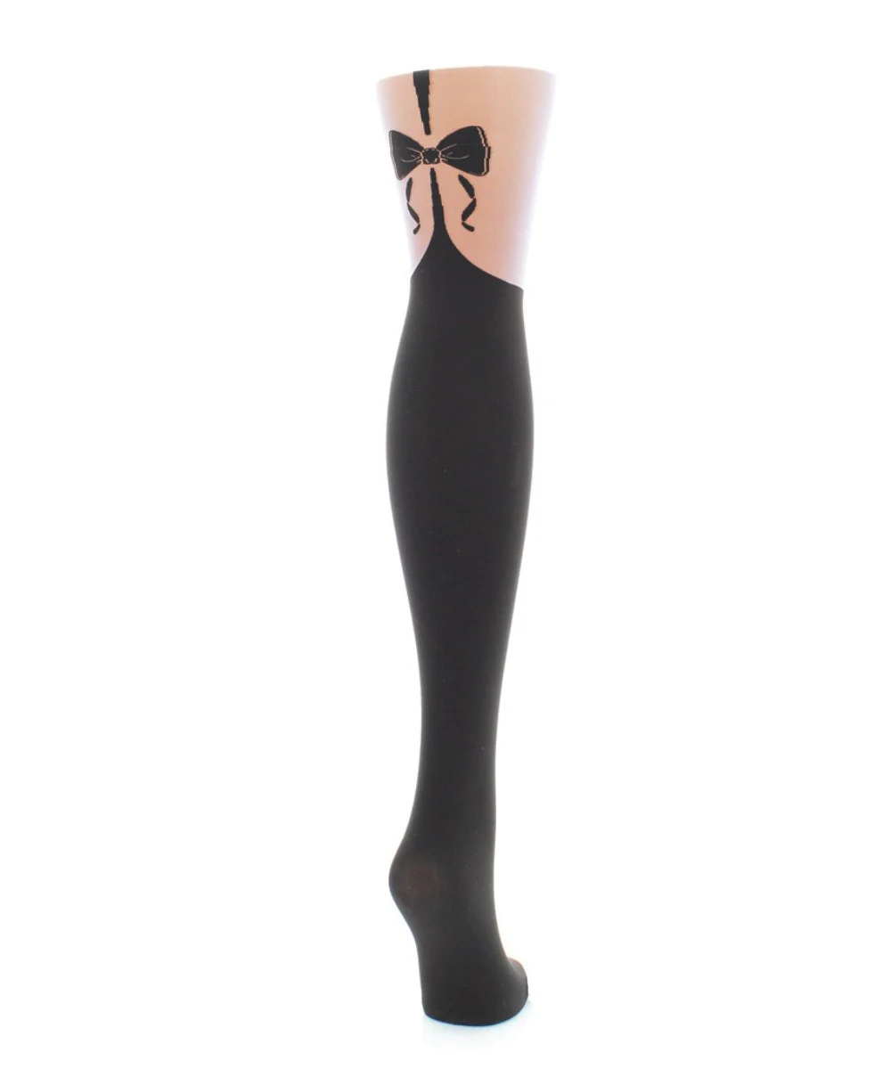 Delicate Bow Back Opaque Tights – Image 4