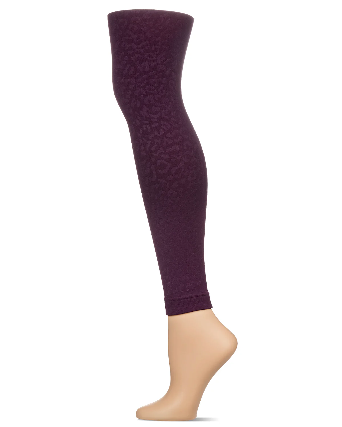 Women's Cheetah Fleece Lined Footless Winter Tights – Image 2