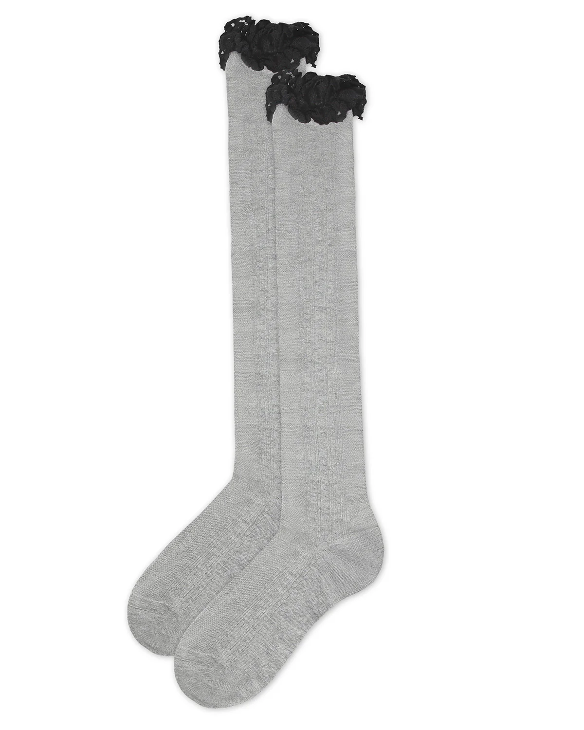 Clocking Cable Femme Over The Knee Warm Cotton Blend Socks – Image 4