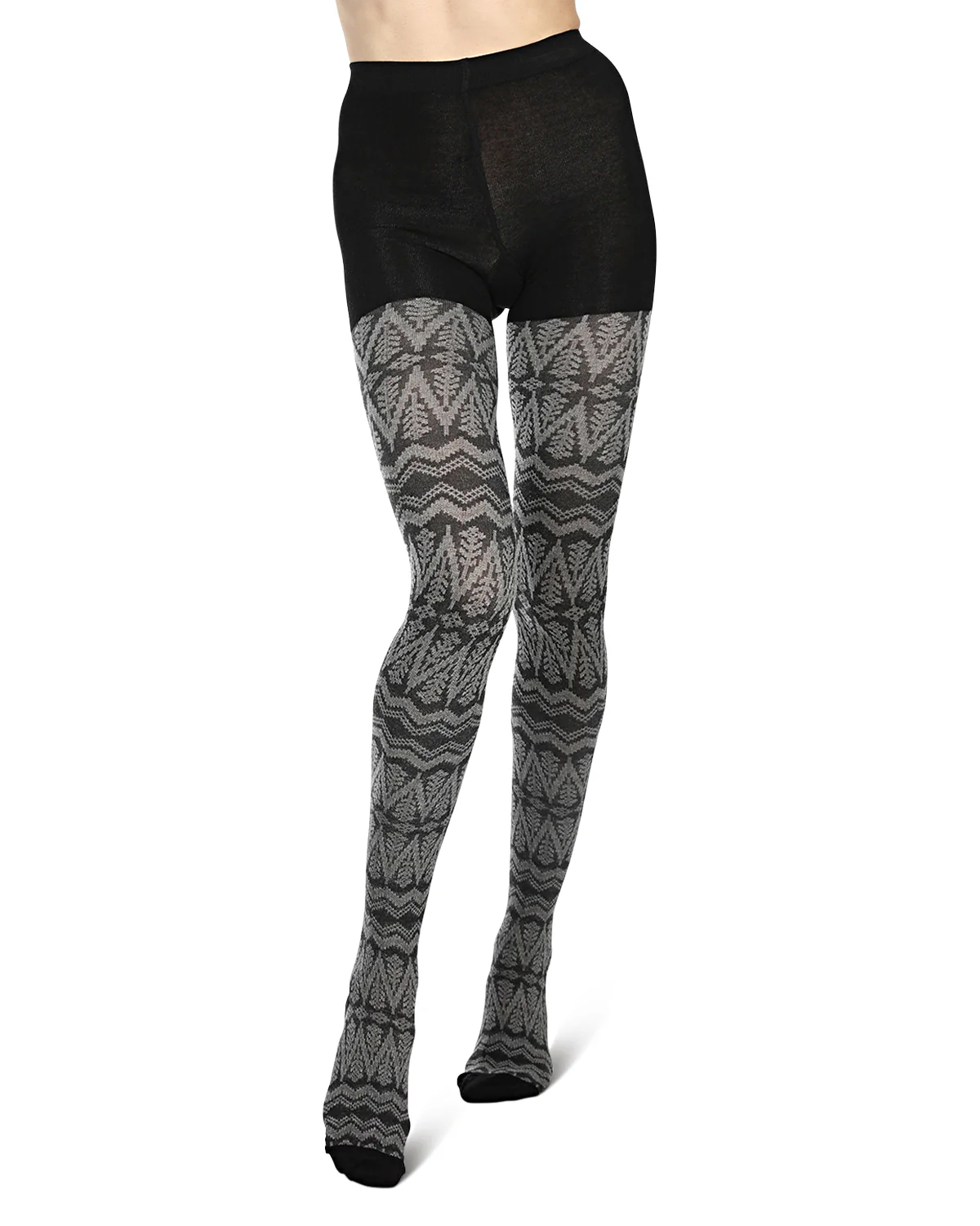 Tree Zag Geometric Sweater Tights – Image 9