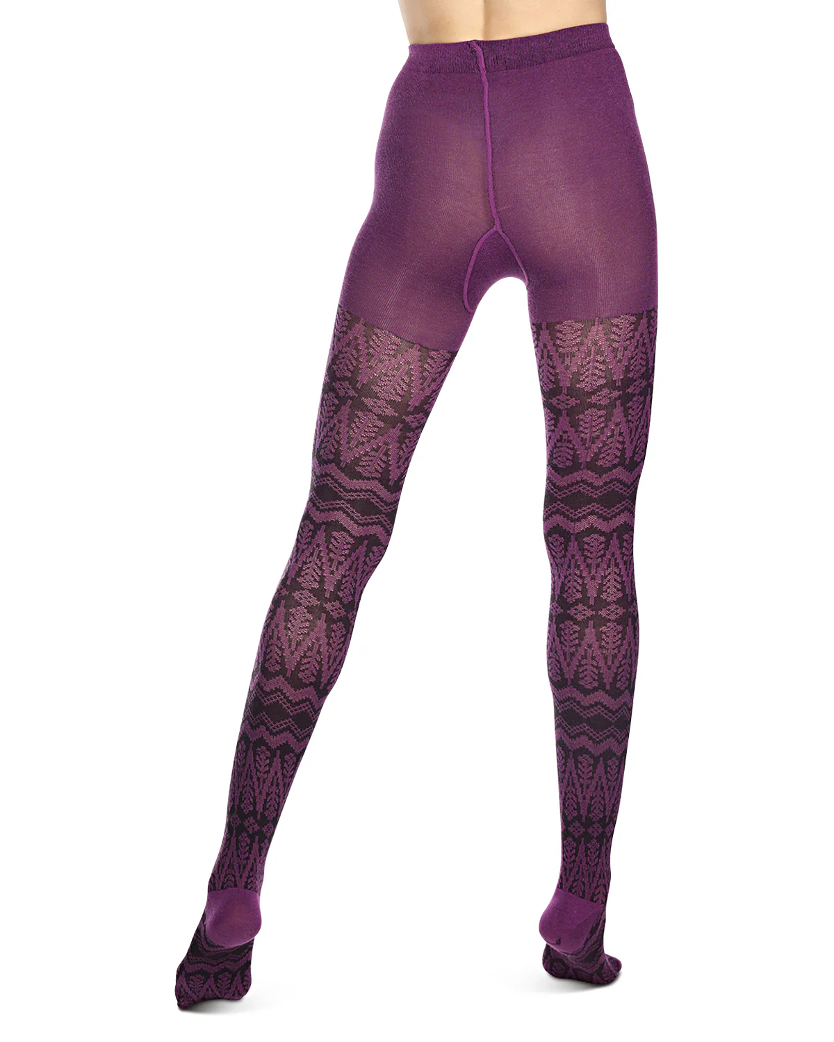Tree Zag Geometric Sweater Tights – Image 7