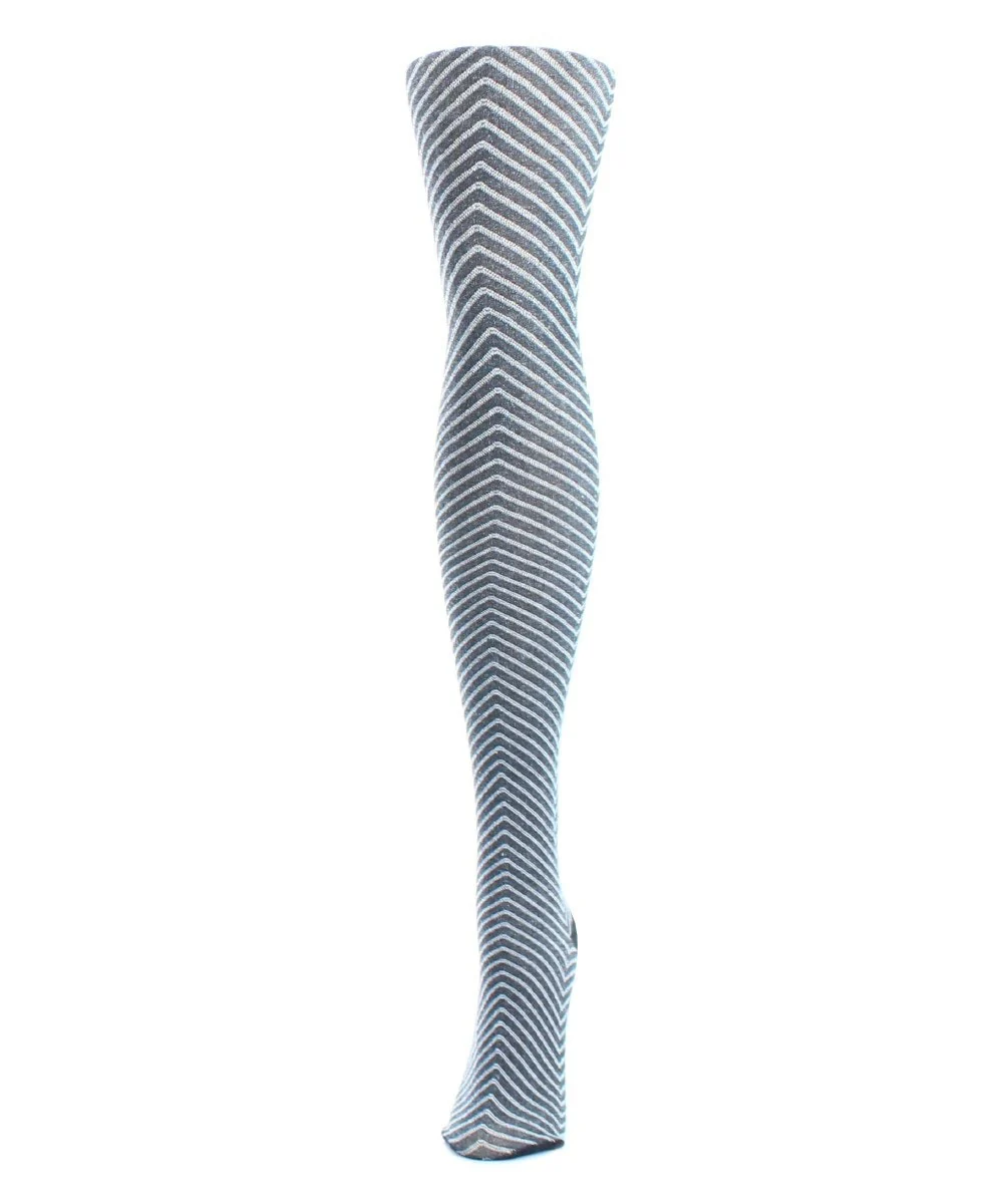 Chevron Knit Cotton Blend Sweater Tights – Image 2