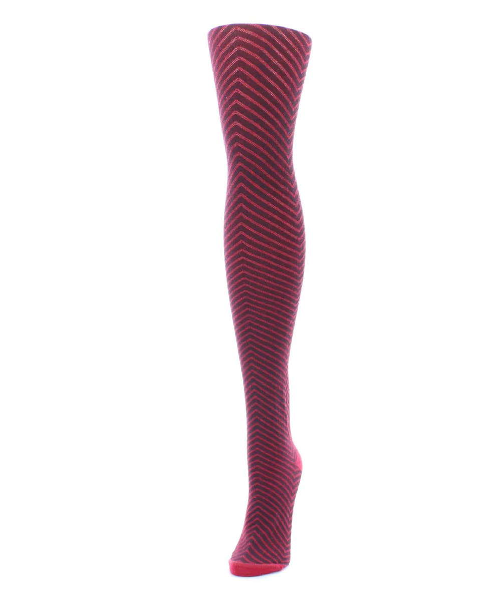 Chevron Knit Cotton Blend Sweater Tights – Image 3
