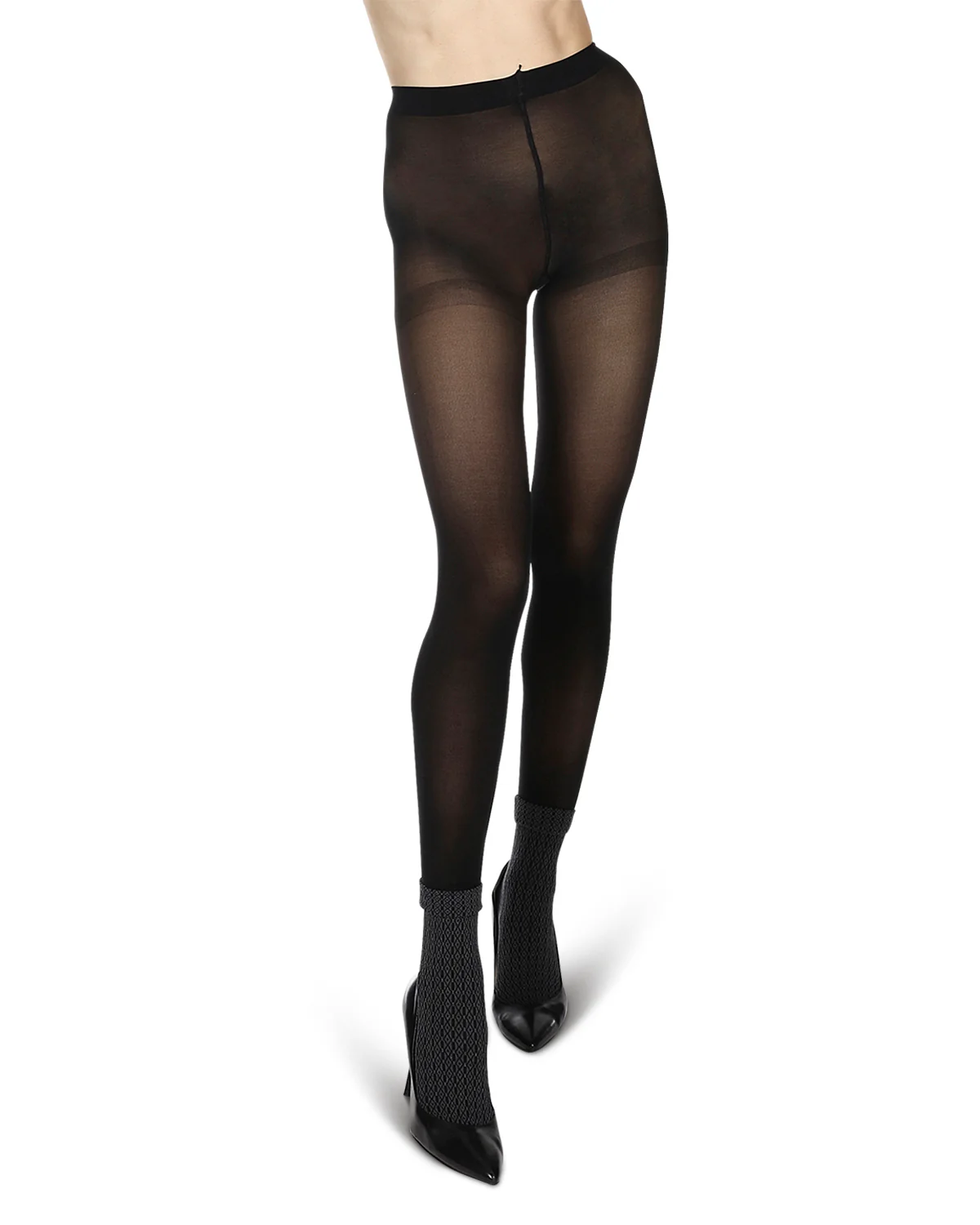 Link Obscurity Layered-Look Tights – Image 4