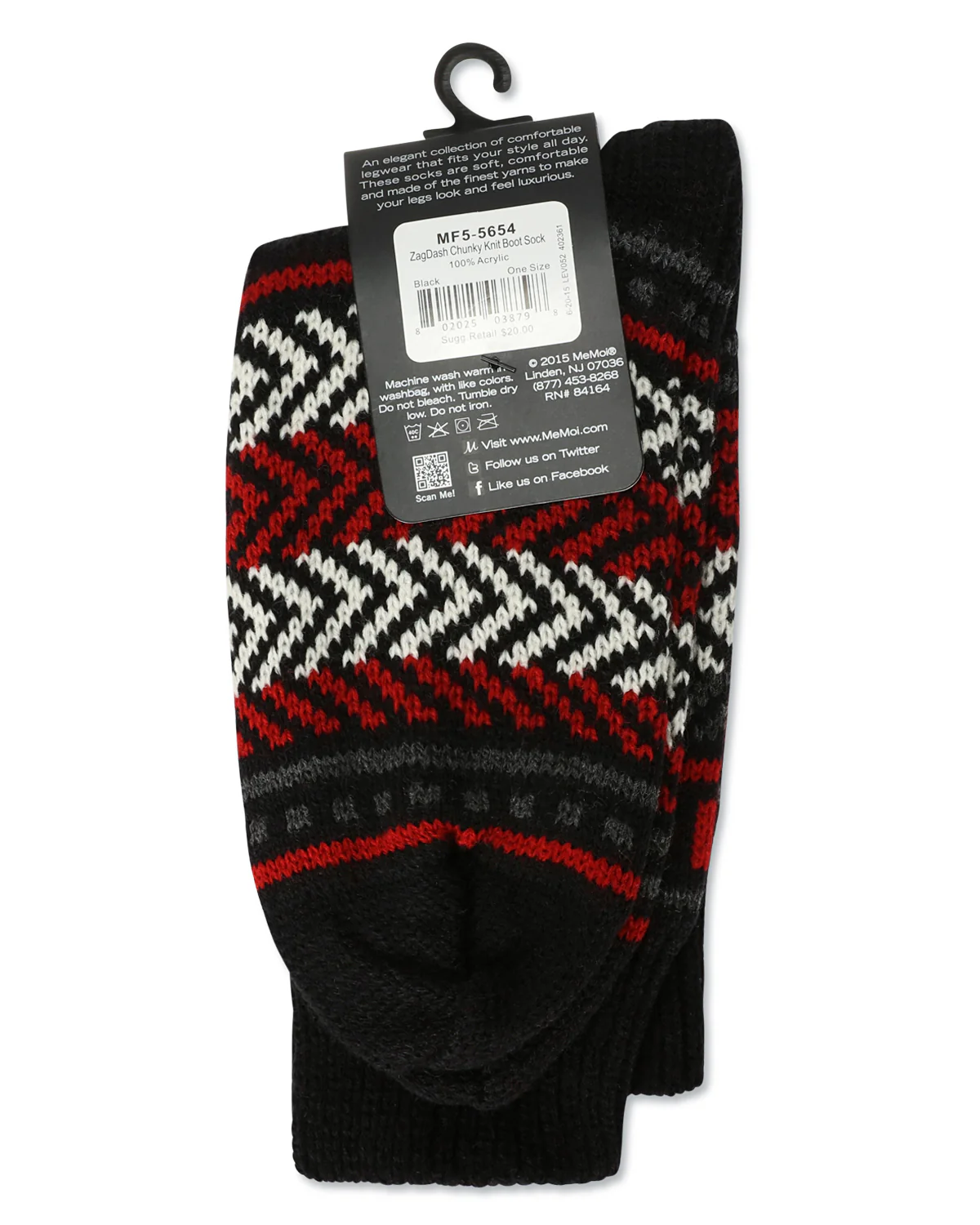 Zag Dash Chunky Knit Boot Socks – Image 8