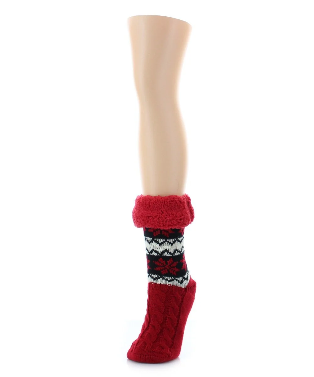 Flake Zag Sherpa-Lined Lounge Socks – Image 5