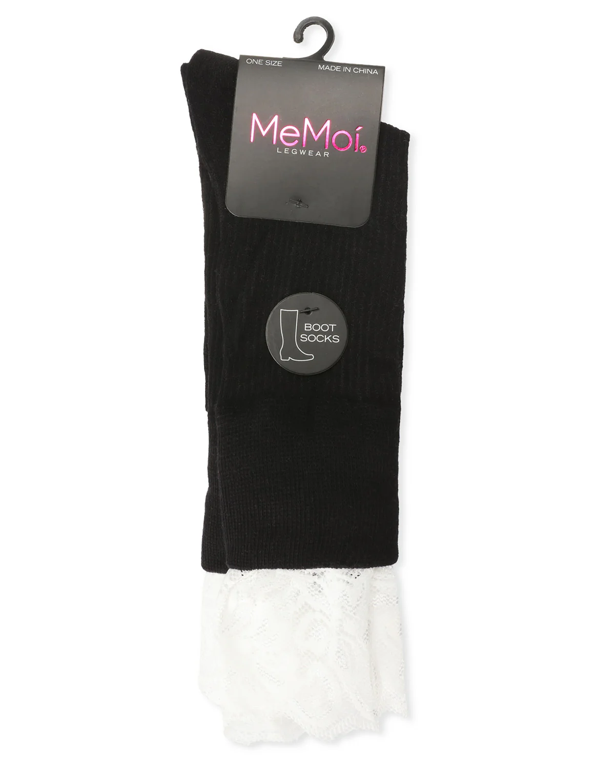 Women's Delicate Lace Slant Ribbed Crew Socks – Image 3