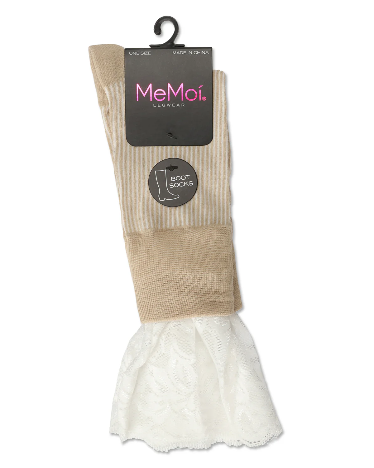 Women's Delicate Lace Slant Ribbed Crew Socks – Image 6