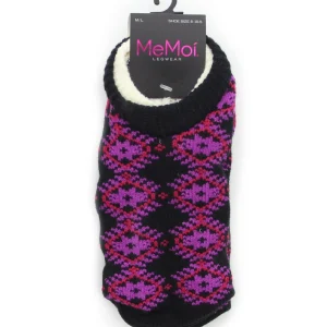 Diamond Arrow Fuzzy Lined Bootie Slipper Socks