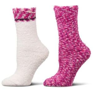 2 Pair Women's FuzzBlend Cozy Collection Crew Socks