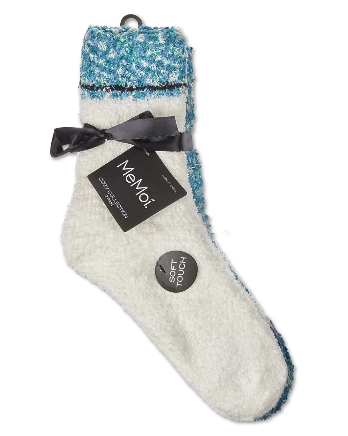 2 Pair Women's FuzzBlend Cozy Collection Crew Socks – Image 5
