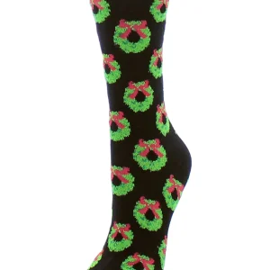 Women's Wreath Christmas Crew Socks