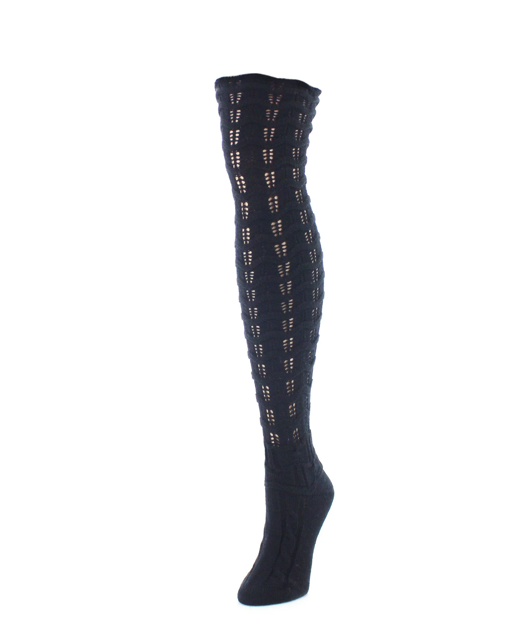 Chevron Stripe Chunky Knit Over-The-Knee Warm Socks – Image 5