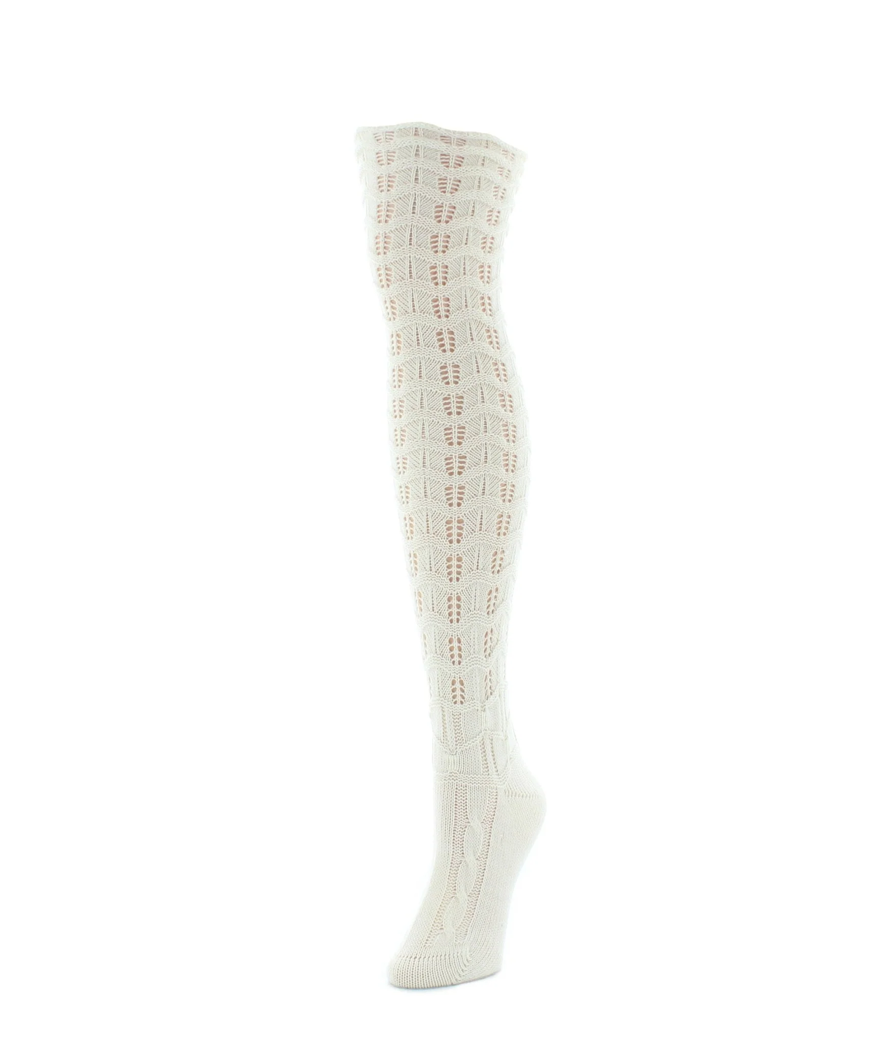 Chevron Stripe Chunky Knit Over-The-Knee Warm Socks – Image 3