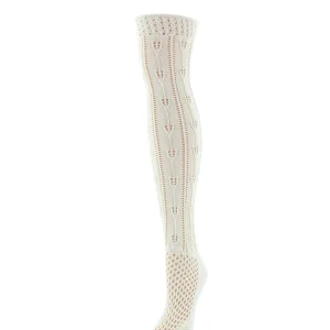 Crochet Stripe Chunky Knit Over-The-Knee Warm Socks