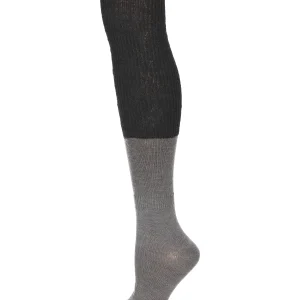 Women's Two Tone Ribbed Wool Over The Knee Socks
