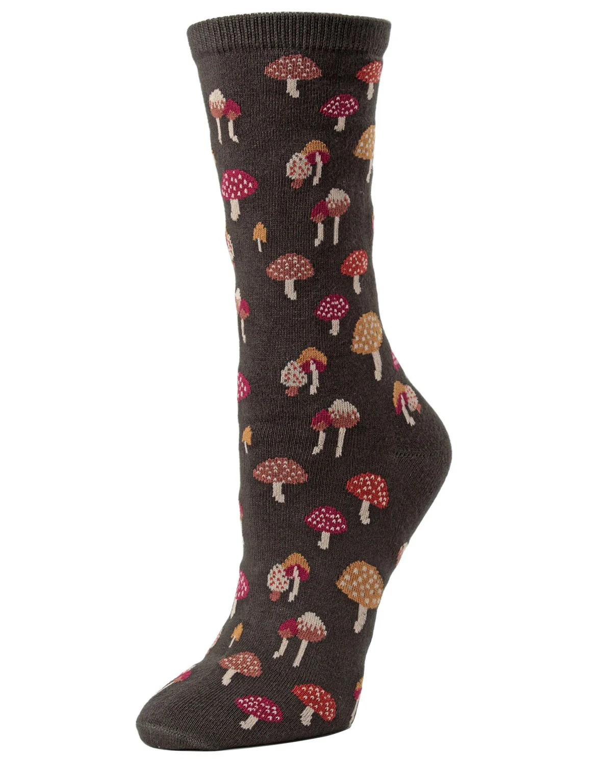 Mushroom Field Bamboo Blend Crew Sock – Image 4