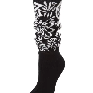 Entrega Floral Slouched Extended Warm Crew Sock