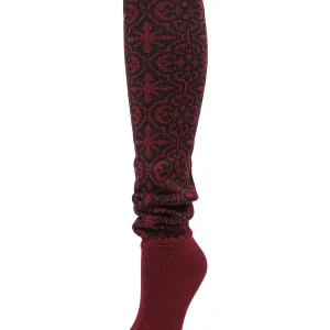Chaleur Geometric Slouched Knee High Socks