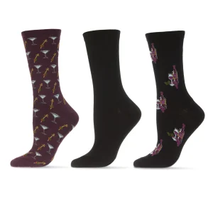 Fine Wine Bamboo Blend Crew 3 Pair Pack