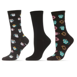 Donut Heaven Bamboo Blend Crew 3 Pair Pack