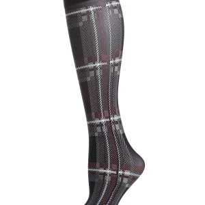 Women's Printed Plaid Nylon Knee High Socks