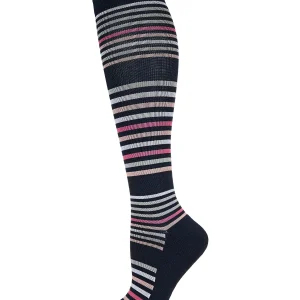 Women's Classic Stripes Bamboo Blend 8-15mmHg Graduated Compression Socks